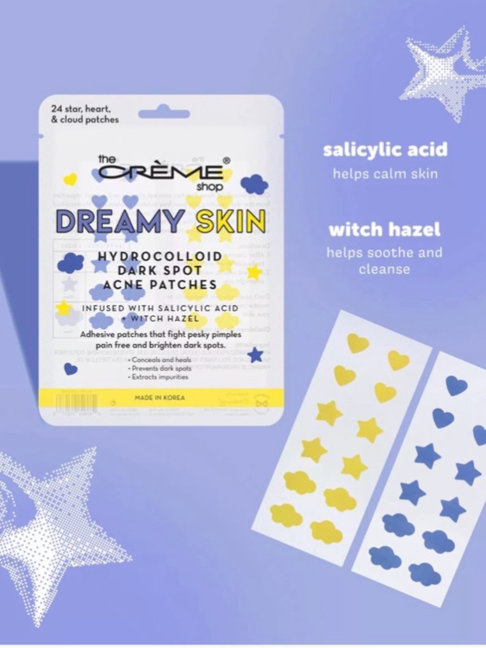 SET OF 3 ✨72totalThe Crème Shop
Dreamy Skin Hydrocolloid Dark Spot Acne Patches - Picture 2 of 3